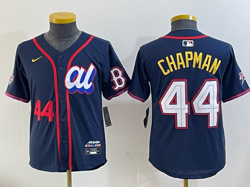 Youth Boston Red Sox #44 Chapman Drak Blue All star 2025 Nike MLB Jersey 004